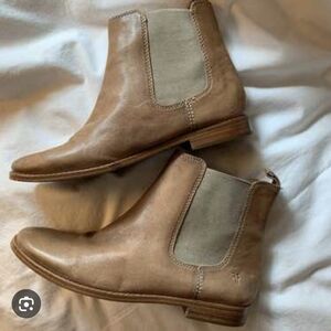 Frye Light Brown Leather Chelsea Boots